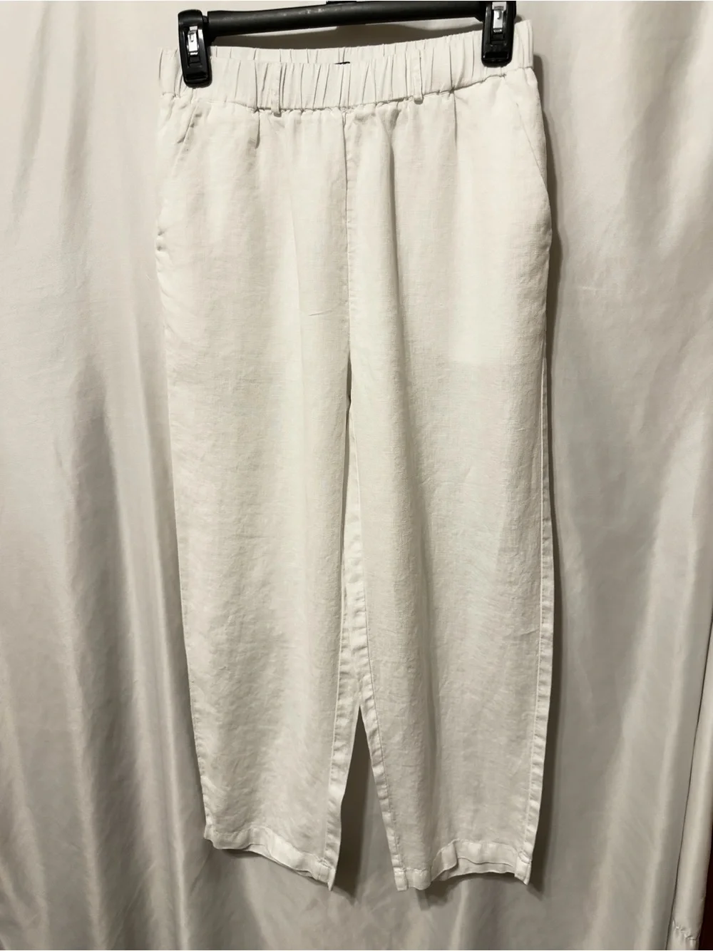 Quince 100% European Linen Pants in White- Size XS- like new!